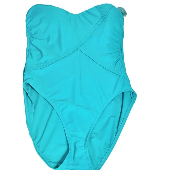 Into The Blue By AMEREX One Piece Strapless Swimsuit, Color Sea Dive - Picture 4 of 9